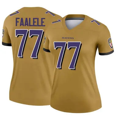 Women's Nike Daniel Faalele Purple Baltimore Ravens Player Game Jersey